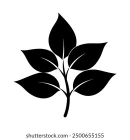 Leaf Silhouette Illustration isolated on white background