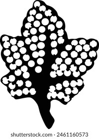Leaf silhouette isolated on vector illustration. icon, vector, leaf.