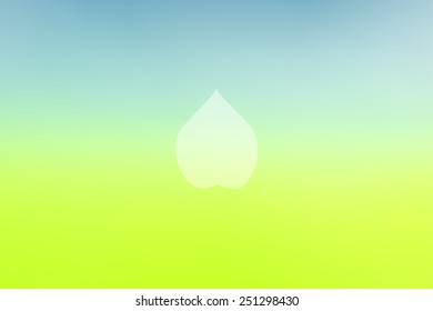 leaf silhouette on abstract blurred natural background