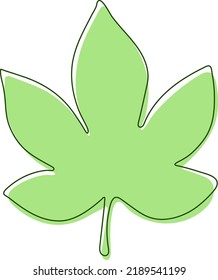 Leaf silhouette. Leaf of the tree stylized icon