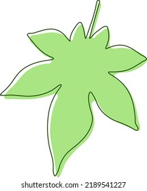 Leaf silhouette. Leaf of the tree stylized icon