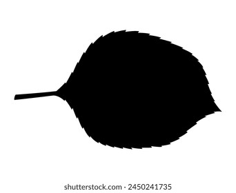 Leaf silhouette vector art white background