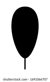 leaf silhouette vector. Black shape with ---. Leaf shape. vector illustration isolated on white background.