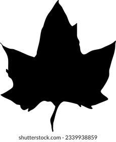 Leaf silhouette vector for design ornament and decoration