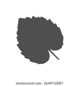 leaf silhouette vector icon illustration