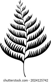 Leaf silhouette vector illustration. Forest greenery background