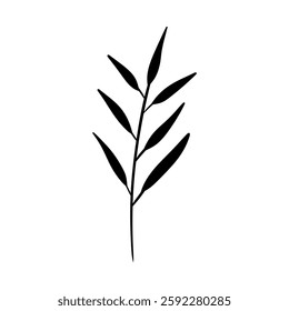 leaf silhouette vector symbol icon design.