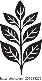 leaf silhouettes vector isolated illustration