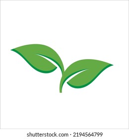 leaf simple flat design icon