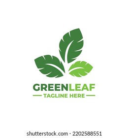 Leaf simple flat logo vector