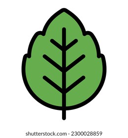 Leaf Simple Line Icon Symbol