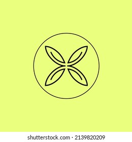 leaf simple logo abstract modern