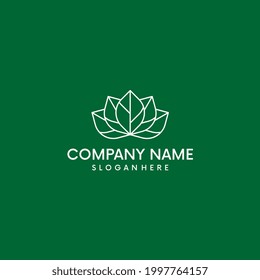 Leaf simple logo cencept design.