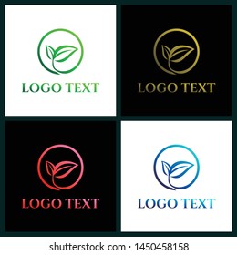 Leaf simple logo icon design vector