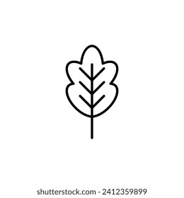 Símbolo de esquema simple de hoja para sitios Web. Adecuado para libros, tiendas, tiendas. Actrazo editable con un estilo de contorno minimalista. Símbolo de diseño 