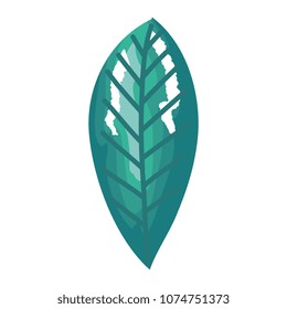 leaf single decorative icon