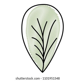 leaf single decorative icon