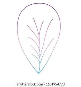 leaf single decorative icon