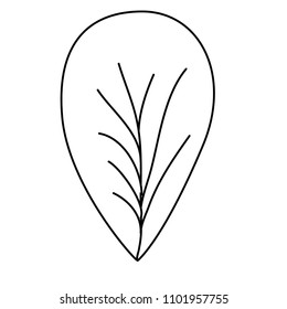 leaf single decorative icon