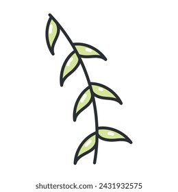 Leaf sketch icon Hand Draw Vector illustration