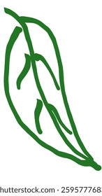 A leaf sketch for use in illustration and vector designs with a very creative imagination.