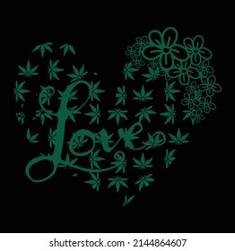 LEaf Slogan Tshirt Print Design