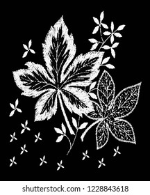 leaf slogan tshirt vector print