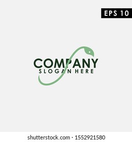 Leaf Of Snake Logo Design Modern Vector Template. Organic Snake. Snake Icon. Vector Illustration