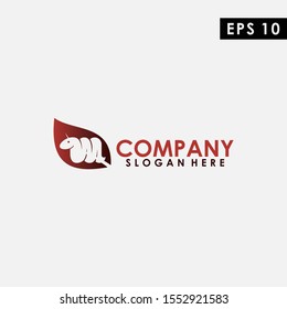 Leaf Of Snake Logo Design Modern Vector Template. Organic Snake. Snake Icon. Vector Illustration