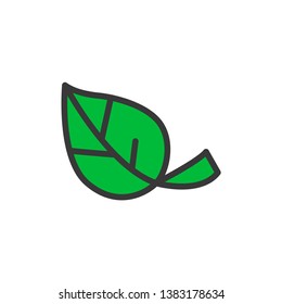 Leaf Social Media Emoji. Modern Simple Vector For Web Site Or Mobile App