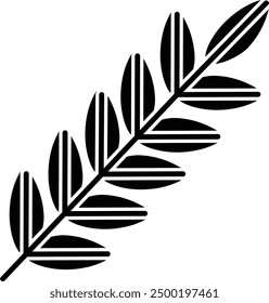 Leaf solid glyph vector illustration
