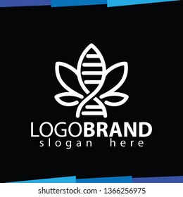 Leaf Spa line art logo template