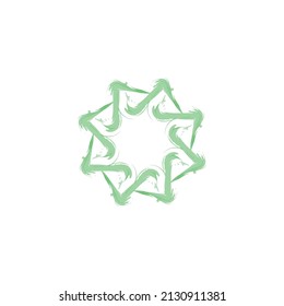 resumen del logotipo de la estrella de salpicadura de hoja