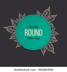 Leaf spring card vector template