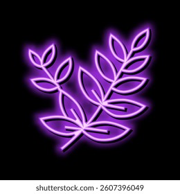 leaf spring neon light sign vector. leaf spring illustration