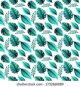 leaf spring seamless pattern, floral background modern design