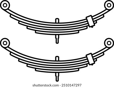 Muelle de hojas. Ilustración de contorno de Vector.