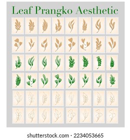 Leaf Stamps for Mail Or Decoration. A simple flat vector design.