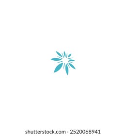 Design do logotipo da estrela da folha com sete pontas verde Símbolo da folha Ideal para Eco-Friendly, Produtos naturais e Orgânico