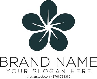 Diseño del logotipo de la estrella de la hoja con el símbolo verde de la hoja de cinco puntas Ideal para los Productos respetuosos del medio ambiente, naturales, y marca orgánica
