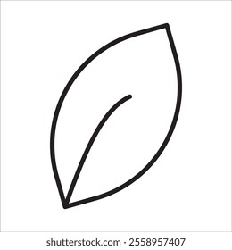 Leaf stock icon outline vector