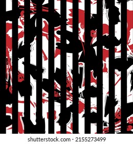 Leaf striped seamless pattern design for fashion textiles and graphics