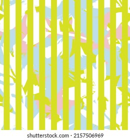 Leaf striped seamless pattern design for fashion textiles and graphics