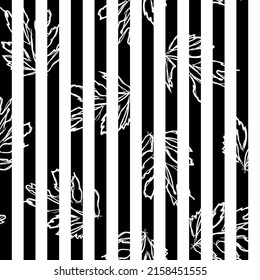 Leaf striped seamless pattern design for fashion textiles and graphics
