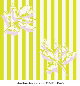 Leaf striped seamless pattern design for fashion textiles and graphics
