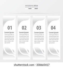 leaf style banner design   white color