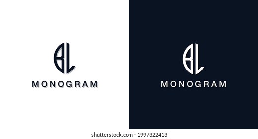 Leaf style initial letter BL monogram logo. This logo incorporate with two creative letters in the creative way. It will be suitable for which company or brand name starts those initial letters.