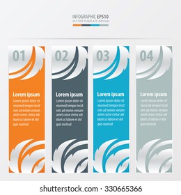 leaf style on banner   Orange , blue, gray color