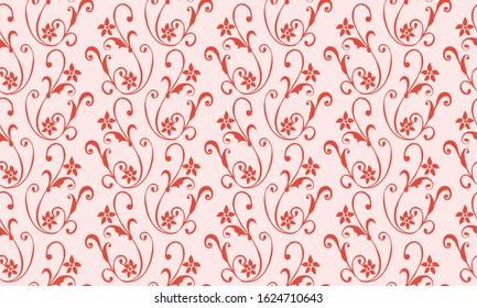 Leaf style Wallpaper, for elegant Christmas floral pattern background.