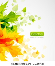 Leaf summer eps10 vector background